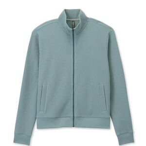 Vuori Men's Zip Up Sweater in Light Blue